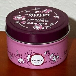 NEW Mrs. Meyers Peony Scent Soy Candle